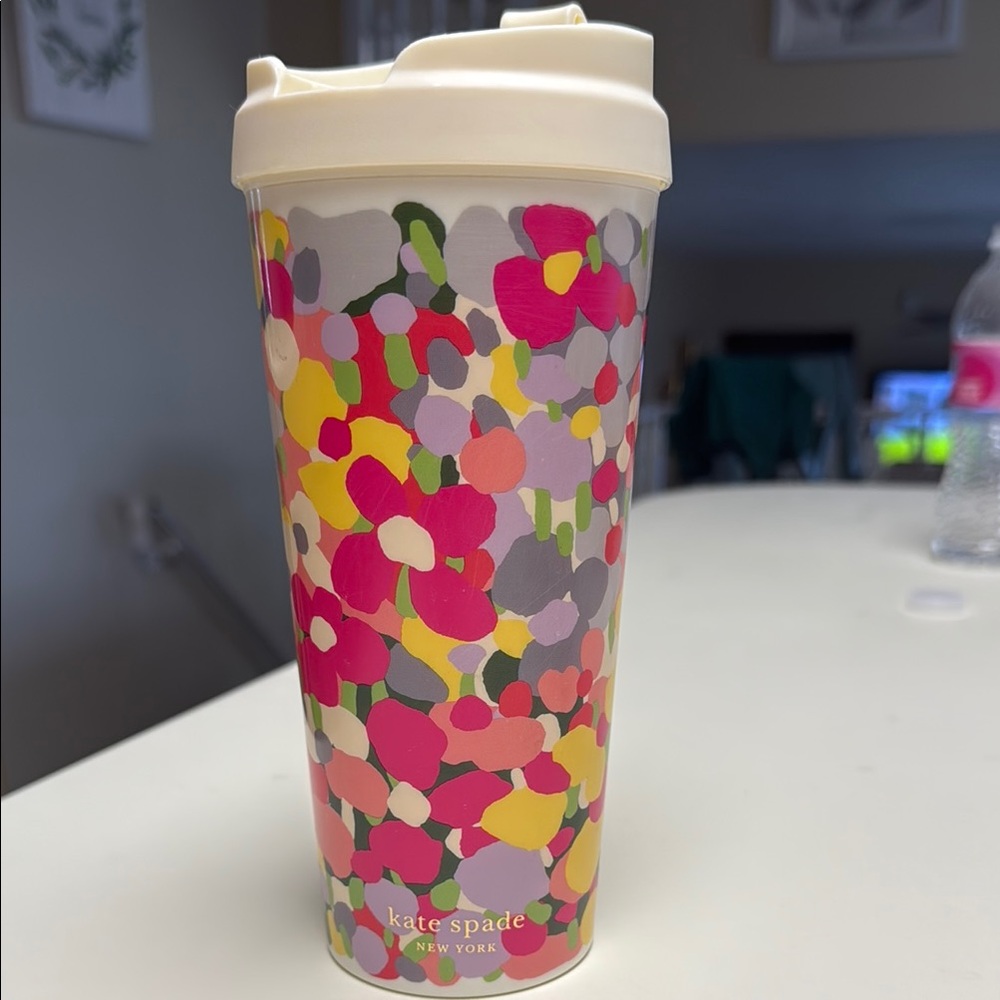 Kate Spade Floral Tumbler - Pink, Yellow, Gray